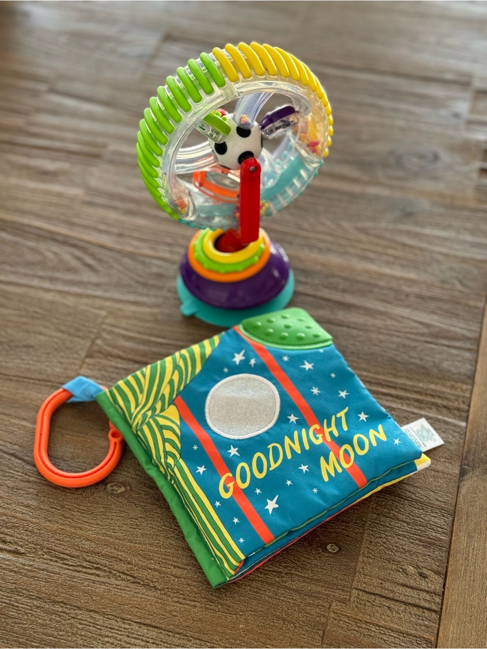 🪩3 for $15🪩 Goodnight Moon Soft Cloth Book & Colorful Spinning Toy Set